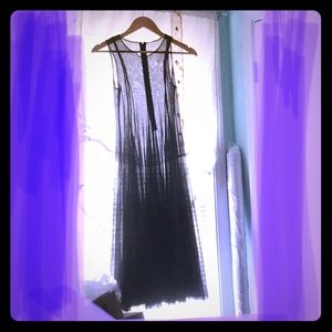 Sheer Black Tulle Slip Dress